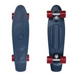 Retrospec Quip Skateboard 22.5" | Classic Retro Plastic Cruiser Complete Skateboard | Compact Board w/Grippy, Molded Waffle Deck