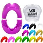 Mouth Guard Gum Shield - Mouthguards for Junior Kids Youth Great School Combat Sports Rugby Soccer Hockey Muay Thai MMA Boxing Martial Arts Basketball with Case (Junior Age 8+, Purple)