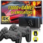 Sadhwanis ™ Video Game for Kids 64G Video Games for Kids 4k HD Classic Games Console Built in 15K Game, 9 Emulator Console, HDMI Output TV Video Game Console for Kids (15K) (15K Video Game)