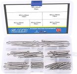 Glarks 90Pcs 304 Stainless Steel Cotter Pin Clip Key Fastner Fitting Assortment Kit