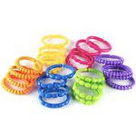 talinu Baby Ring 24 pieces Colourful Teething Rings, Baby Toy Chain For Stroller, Car Seats, Pram & Baby Cots Star Links