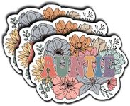 (3Pcs) Auntie Floral Sticker, Cute 