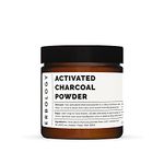 Erbology Activated Charcoal Powder 50g - Teeth Whitening - Add to Face Masks, Toothpaste and Body Wraps for Natural Exfoliation - Natural Digestive Aid - Vegan - Recyclable Glass Jar