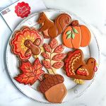 Fall and Thanksgiving Cookie Cutters Set 7-Pc. Made in the USA by Ann Clark, Pumpkin, Maple Leaf, Turkey, Squirrel, Acorn