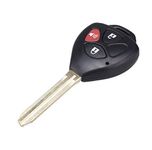 KEYYOU Uncut Car Remote Key Shell Case for Toyota Corolla RAV4 Yaris Venza Scion tC xA xB xd 2/3/4 Buttons Smart Key Fob Case (3 Button)