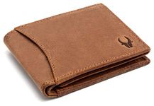 WildHorn Tan Leather Wallet for Men I 9 Card Slots I 2 Currency & Secret Compartments I 1 Zipper & 3 ID Card Slots