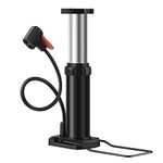 Bike Pump Portable, Mini Bicycle Pump, 120 PSI Hand Air Pumps with Presta and Schrader Valve for Bike Tires, Balls, Balloons, Black