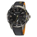 Nautica Men's NAPCLS113 Coba Lake Black/Black/Black Silicone Strap Watch, Black