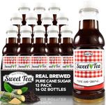 Southern Sweet Tea Company Sweet Tea – 16oz Refreshing Sweet Tea – No Artificial Flavors or Colors – Pure Cane Sugar Sweetened Tea – Delicious Brewed Tea Blend – 12-Pack
