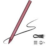 Stylus Pen for Microsoft Surface Pro9/8/7/6/5/4/3/X Surface Laptop/Book/Studio Surface 3/Go/Go2/Go3, 4096 Pressure Sensitivity, Pen for Surface with Magnetic Adsorption, Palm Rejection (Red)