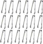 18PCS Mini Tongs for Appetizers, 5Inch Serving Tongs, Ice Tongs Appetizer Tongs, Small Tongs for Serving Food, Kitchen Utensils for Sugar Cubes, Coffee, Tea Party, Dessert, Charcuterie Board