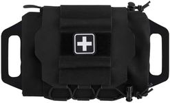 Tactical Military Pouch MOLLE Rapid First-aid Belt Pouch Survival Two-piece System Med Roll Carrier Hypalon Handle Bag