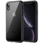 JETech Case for iPhone XR 6.1-Inch, Non-Yellowing Shockproof Phone Bumper Cover, Anti-Scratch Clear Back (Black)