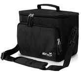 JD Fresh Lunch bags for office Men & Women, Lightweight Aluminum Insulated Tiffin bag for Office and outdoors, Aluminum coated inside for long-term heat insulation and waterproofing Black