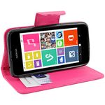 ebestStar - compatible with Nokia Lumia 530 Case Wallet Case PU Leather Flip Cover with Card Slot Holder, Pink [Lumia 530: 119.7 x 62.3 x 11.7mm, 4.0'']