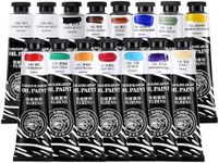 rubens Oil Paints Set 15 Pcs, Oil Paints 2 OZ Large Tubes for Canvas, Professional Oil Colors with Thicker Creamy Texture, High Saturation, Art Supplies for Adult Artists, Beginners