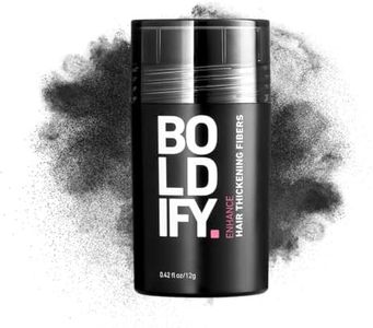 BOLDIFY Hair Fibers (12g) - Fill In Thinning and Fine Hair for an Instantly Fuller, Thicker Look - 14 Shades for Women & Men - Black