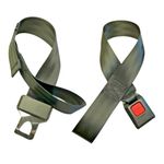 Wheelchair Seatbelt, Adjustable Safety Waist Lap Seat Belt with LOOP ENDS and EASY RELEASE Push Button Buckle (Mobility Scooter Seat Belt, Ambulance Stretcher Strap Harness)