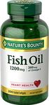 NATURE'S BOUNTY ODOR-LESS FISH OIL, 1200 MG, 350MG OF OMEGA-3, VALUE SIZE, 200 COATED SOFTGELS