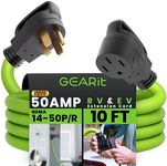 Gearit 50A Amp RV Extension Cord Heavy Duty Cable - Male (NEMA 14-50P) Female (NEMA 14-50R)