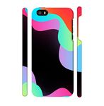 TrishArt ''Color Wave Pattern''-(Black) Printed Hard Mobile Back Cover & Case for iPhone 5 / iPhone 5S, Designer | Protective & Premium Cover & Case