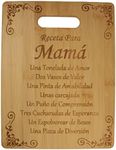 Receta para Mama Recipe Mom (Spanish) Laser Engraved Bamboo Cutting Board