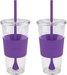 Copco Set of 2 Sierra On The Beach Purple Cold 24 Ounce Tumblers by Copco