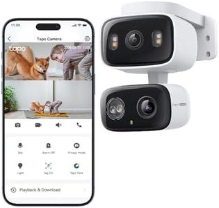 Tapo TP-Link Indoor/Outdoor Dual Lens Pan/Tilt Security Camera, 2K 3MP, Synchronised Smart Tracking, 360°, Wide-Angle & Telephoto Lens, One-Tap Smart Focus, Night Vision, Free Detection (Tapo C246D)