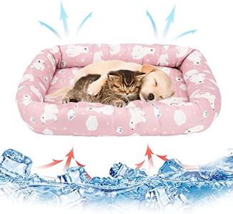 Gukasxi Pet Cooling Mats 45x40cm Pet Self Cooling Pad, Dog Cat Cooling Bed Mats, Washable Summer Pet Pad Blanket, Breathable Ice Silk Pet Cooling Pad, Pet Cool Mat for Cat Kitten Dog