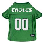 Pets First NFL Philadelphia Eagles Throwback Dog Jersey, Retro Dog Football Jersey, Size Large, Vintage Dog Shirt