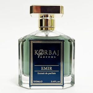 KORBAJ PARFUMS Emir - Arabian Perfume for Women and Men, Extrait de Parfum Mens Cologne with Sicilian Orange, Calabrian Bergamot - White Musk, Vanilla, Amber and Fruity Notes100ml