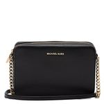 Michael Kors Jet Set Travel Large Ew Crossbody Black Leather