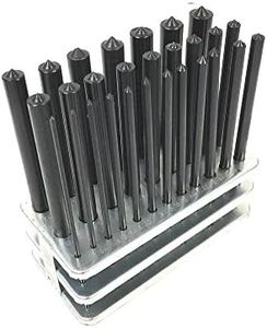 28pc Center Transfer Punches Set Machinists Tool Punch Stand Heat Treated Steel Black Industrial Oxide Finish