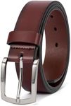 BOSTANTEN Mens Leather Belt Dress Casual Brown Belt for Men 1 3/8" Belt for Work Business Golf Jeans with Gift Box