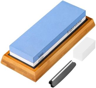 Angerstone Premium Knife Sharpening Stone–Whetstone 1000/6000 Grit, Whetstone Knife Sharpener Stone with NonSlip Base, Best Wet Stone Sharpening Kit, Angle Guide, Flattening Stone