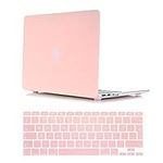 Se7enline Compatible with Frosted Silky-Smooth Soft-Touch Hard Shell Case Cover for Macbook Pro 13" with Retina Display Model A1502/A1425 with Keyboard Cover, Rose quartz (Baby Pink)