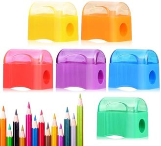 Adorox 144 Pack Assorted Colors – Plastic Handheld Pencil Sharpener for Classroom, School, Office, Kids’ Party Favors & Art Supplies