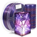 iSANMATE 3D Printer Filament, Multicolor Transparent Transition Glitter Filament, Gradient Purple Blue Filament, 3D Printing Filament 1KG/2.2lb, Blue Violet Galactic