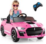 Licensed Ford Mustang GT500 Ride on Car for Kids by INFANS, 12V Battery Powered Electric Vehicle with Remote Control, Headlight, Power Display, USB, Music, Radio 37-96 Months (Pink)