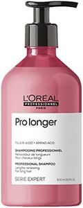 L'Oréal Professionnel Strengthening Hair Shampoo for Long and Thin Hair, with Filler A-100 & Amino Acids, Expert Series, Pro Longer Shampoo, 500 ml