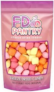 Freeze Dried Fruit Bursts Candy - Mini Original Hard Candy Mix 5oz Treat Snack Gift Bag Cherry, Strawberry, Lemon, Orange Candies Freeze-Dried Candies