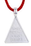 PANDIT NM SHRIMALI Men's and Women's Shri Mangal Yantra Pendant Energised Mangal Yantra Locket, Silver Pendant 2.5-3 gm