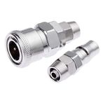 A1 Gadgets Iron SP20 and PP20 Pneumatic Fittings Quick Release Female Coupler and Male Bayonet Connectors Fittings for 8 x 5mm Air Line Hose