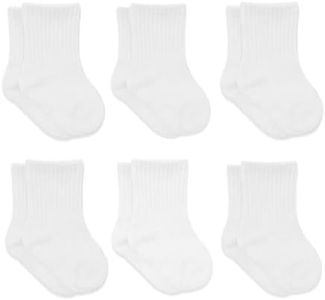 Baby Grip Ankle Socks 6 Pairs | Newborn Infant Toddlers Socks Organic Cotton | Kids Boys Girls Ankle