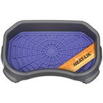 Neater Pets Neat-LIK Dog Lick Mat w/Mess-Proof Tray, Lick Mat for Dogs, Cats, Puppy, Reduces Anxiety & Boredom, Peanut Butter Slow Feeder, Interactive Treat Licking Pad (Purple/Gunmetal)