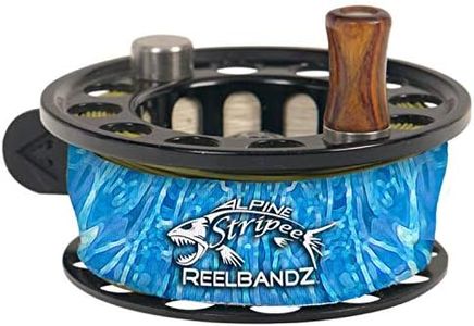 Alpine Innovations Stripee ReelBandz 3 Pack - Universal Fit Fly Fishing Reel Cover to Prevent Line Tangles- (Large, Rip Tide)