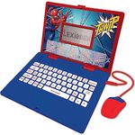 Lexibook, Spider-Man, Educational and Bilingual Laptop Italian/English, Toy with 124 Activities to Learn, Play Games and Music, Blue/Red, JC598SPi5