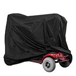 VVHOOY Heavy Duty Mobility Scooter Cover, Waterproof Motorbike Protect Cover 4 Wheel Power Scooter All Weather Protection Rain Dust Snow Sun Cover Outdoor Protect Cover 55.1"x26"x35.8"