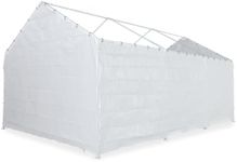Abba Patio Carport Replacement Sidewall Tarp for 10×20, 8 Legs Carport Frame Tent Garage, White(Top and Frame Not Included)