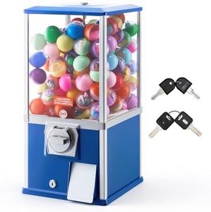 VEVOR Gumball Machine, 21 inch Candy Vending Machine Dispenser, 25-Cent Vending Machines for Shopping Malls, Supermarkets, Amusement Parks, Arcades, Holds Up to 180 1.77 inch Spherical Candies